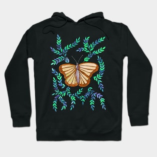 Watercolor Butterfly - Orange Hoodie